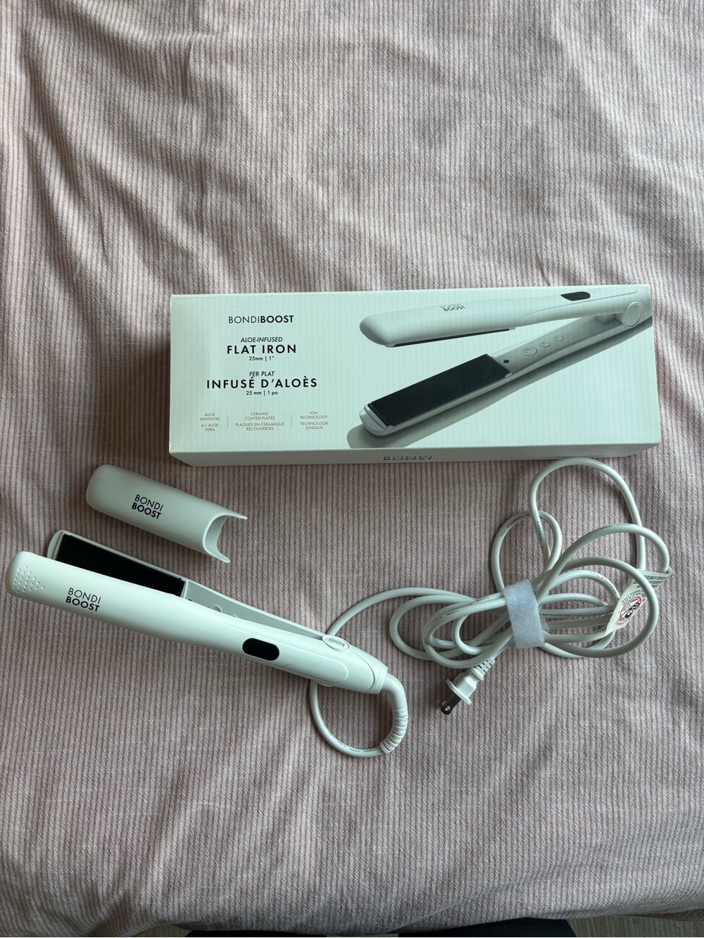 BondiBoost Aloe-Infused White 1” Flat Iron